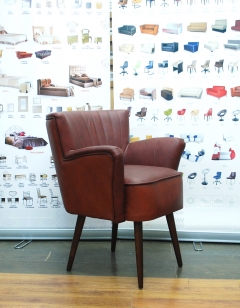 Кресло Gruppo 396 Свейн натуральная кожа коричневая