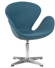 Кресло дизайнерское DOBRIN DOBRIN SWAN Синяя ткань IF6