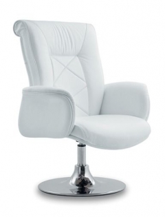 Кресло со средней спинкой на блине Unital Макс D80М Белое