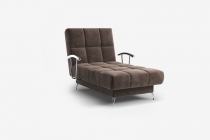 Оттоманка МЛК, г. Можга Финка-2 ОТ, подлокотники хром, велюр Пони 33