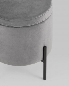 Пуф Stool Group Грейс с ящиком велюр Серый