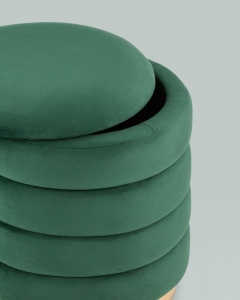 Пуф Stool Group Франсис с ящиком велюр Зеленый