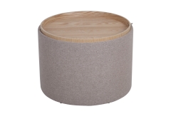 Пуф-столик с ящиком Stool Group Хюгге L рогожка Бежевый