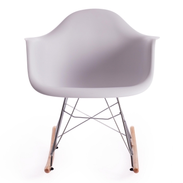 Кресло-качалка Tetchair CINDY mod. C1025A пластик/металл/дерево, 65 х 61 х 74 см, белый 018 /натуральный