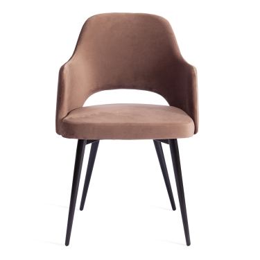 Кресло Tetchair VALKYRIA 2 mod. 718 ткань/металл, 55х55х80 см, высота до сиденья 48 см, коричневый barkhat 12/черный