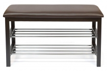 Обувница Tetchair SR-0628 дерево/металл/экокожа, 81х31х49см, коричневый