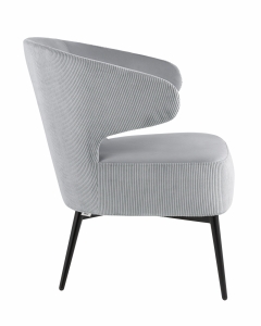 Кресло лаунж Stool Group Royal Stripes велюр Серый