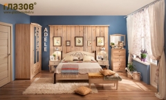 Спальня Глазовская МФ композиция 1 ADELE Дуб Сонома/Орех шоколадный спальня