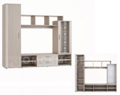 Гостиная Ассоль Омскмебель Ясень Шимо светлый_78391