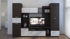 Гостиная Берта Омскмебель Бодега темный/Бодега светлый