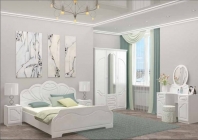 Модульная спальня МиФ Гармония набор 2 Белый глянец