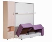 Шкаф-диван-кровать Новый век Смарт 1 3-в-1 левый 1600 Дуб молочный