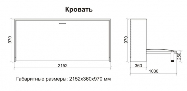 Кровать-трансформер Новый век Смарт 3 откидная Ясень шимо темный