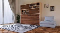 Кровать-трансформер Новый век Смарт 3 с полками Белая шагрень