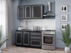 Кухонный гарнитур 2000 Любимый дом Италия 05 Черный Дуб темный