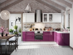 Кухонный гарнитур угловой Любимый дом Анастасия 10 Белый Ежевика