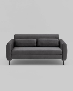 Диван-кровать прямой Stool Group Барнаби велюр серый