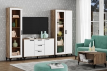 Комплект мебели для гостиной SILVA Марсель 2 Меренга Дуб Крафт табачный