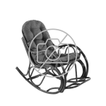 Кресло-качалка Tetchair CINDY mod. C1025A пластик/металл/дерево, 65 х 61 х 74 см, белый 018 /натуральный